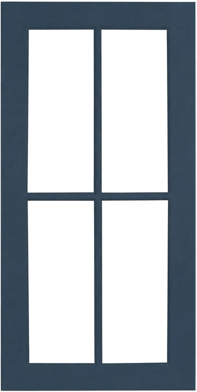 Wilmington Mullion Custom Cabinet Doors - 4 lite Cabinet Door Cabinet Doors 'N' More Royal Blue Paint