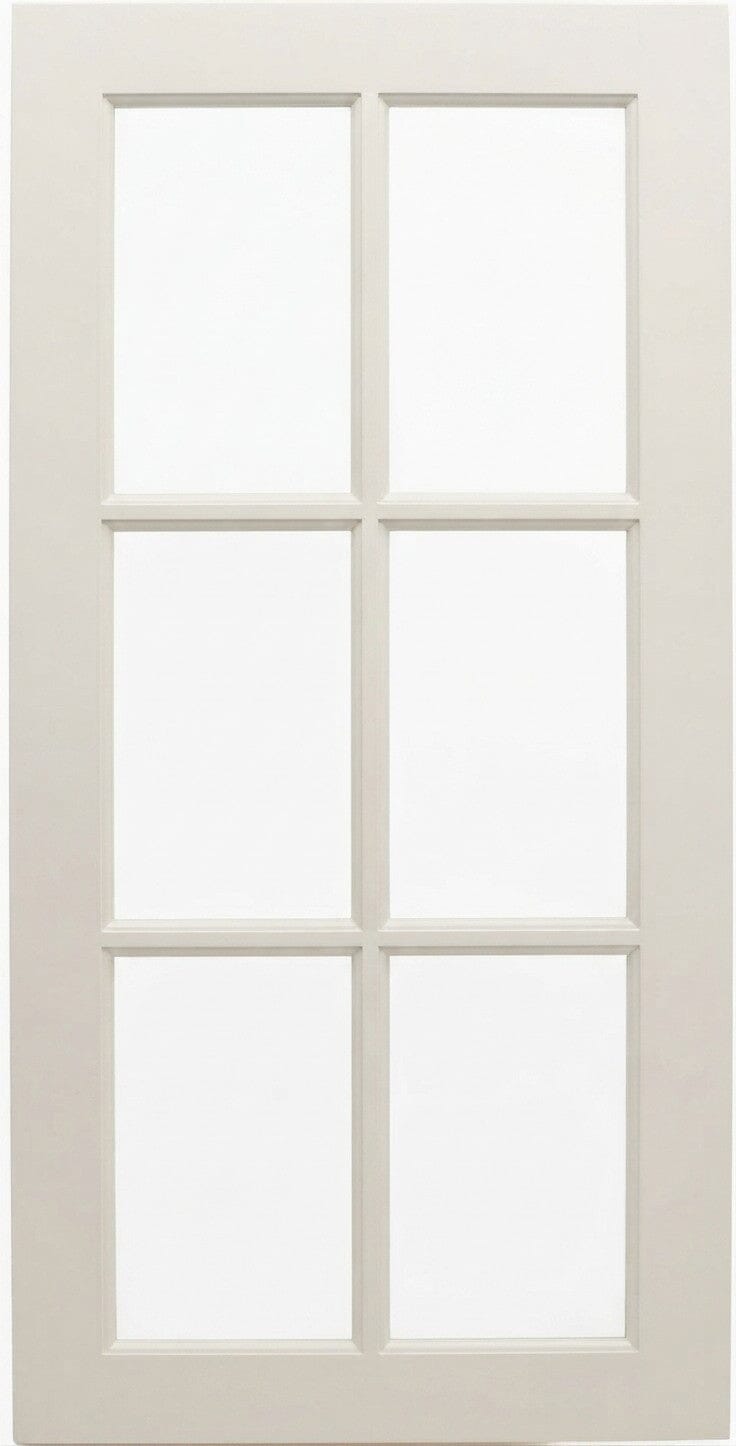 Wilmington Mullion Custom Cabinet Doors - 6 lite Cabinet Door Cabinet Doors 'N' More Antique White Paint