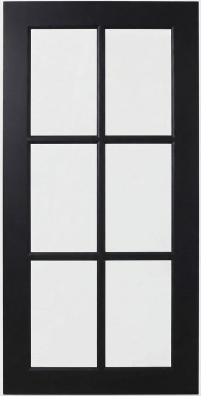 Wilmington Mullion Custom Cabinet Doors - 6 lite Cabinet Door Cabinet Doors 'N' More Ebony Black Paint