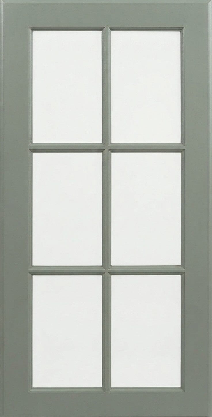 Wilmington Mullion Custom Cabinet Doors - 6 lite Cabinet Door Cabinet Doors 'N' More Olive Green Paint
