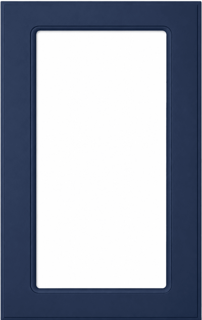 Naples Thermofoil Mullion Custom Cabinet Doors - 1 lite/frame only Cabinet Door Cabinet Doors 'N' More Denim Blue Smooth Satin RTF