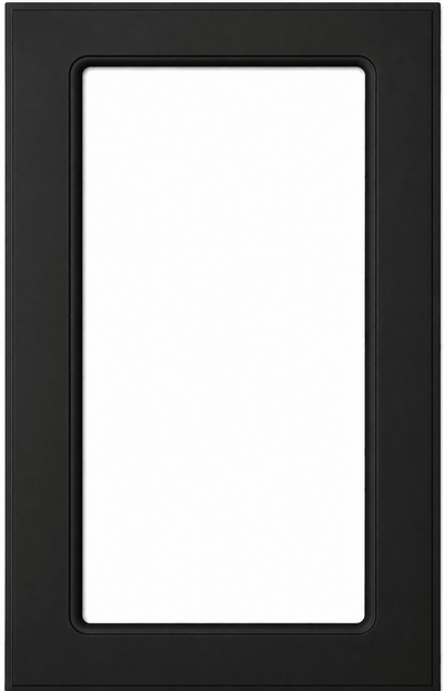 Naples Thermofoil Mullion Custom Cabinet Doors - 1 lite/frame only Cabinet Door Cabinet Doors 'N' More Pitch Black Smooth Satin RTF