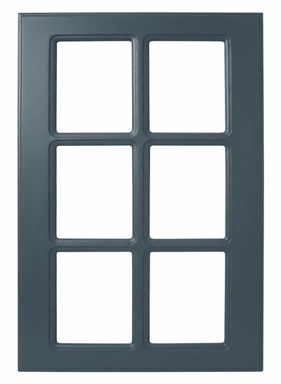 Naples Thermofoil Mullion Custom Cabinet Doors - 6 lite Cabinet Door Cabinet Doors 'N' More Denim Blue Smooth Satin RTF