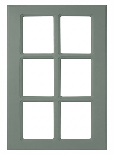 Naples Thermofoil Mullion Custom Cabinet Doors - 6 lite Cabinet Door Cabinet Doors 'N' More Sage Green Smooth Satin RTF