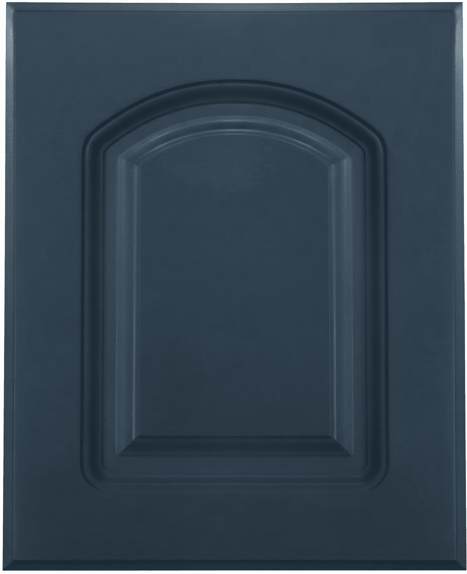 Naples Thermofoil Arched Custom Cabinet Doors Cabinet Door Cabinet Doors 'N' More Denim Blue Smooth Satin RTF
