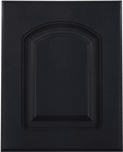 Naples Thermofoil Arched Custom Cabinet Doors Cabinet Door Cabinet Doors 'N' More Pitch Black Smooth Satin RTF