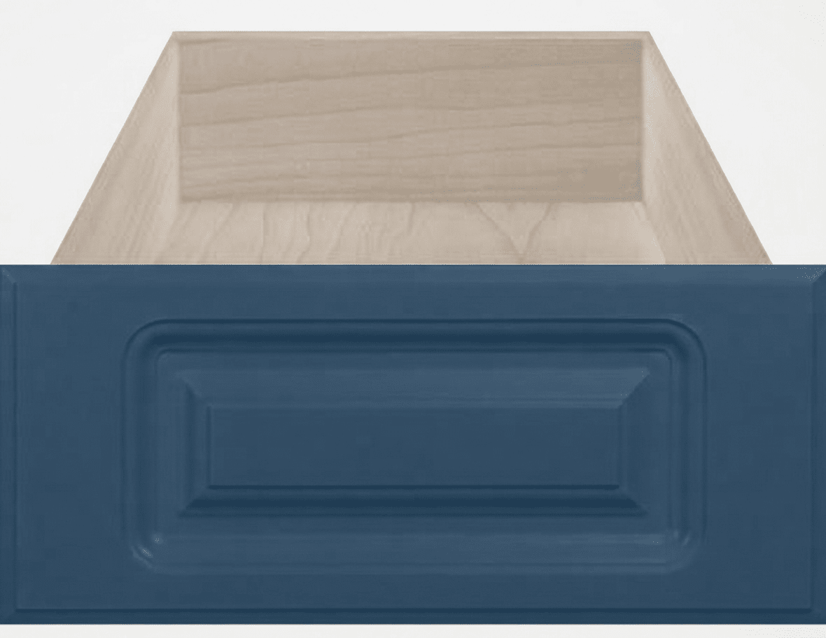 Naples Thermofoil Raised Square Custom Cabinet Drawer Fronts Drawer Front Cabinet Doors 'N' More Denim Blue Smooth Satin RTF