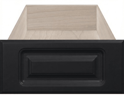 Naples Thermofoil Raised Square Custom Cabinet Drawer Fronts Drawer Front Cabinet Doors 'N' More Pitch Black Smooth Satin RTF