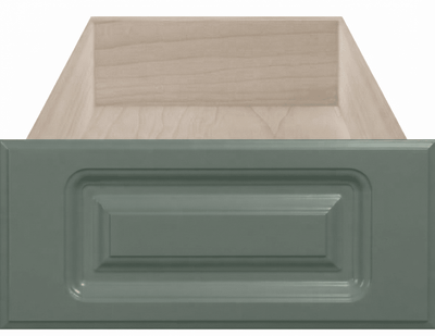 Naples Thermofoil Raised Square Custom Cabinet Drawer Fronts Drawer Front Cabinet Doors 'N' More Sage Green Smooth Satin RTF