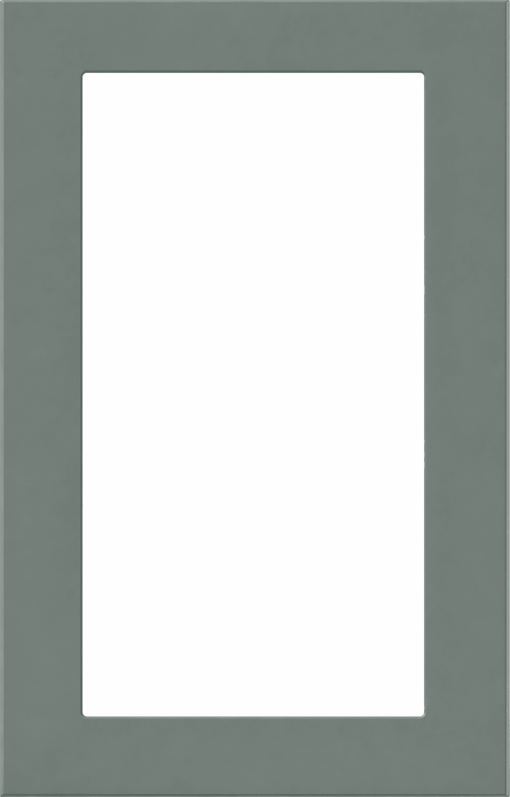 Boca Thermofoil Shaker Mullion Custom Cabinet Doors - 1 lite/frame only Cabinet Door Cabinet Doors 'N' More Sage Green Smooth Satin RTF