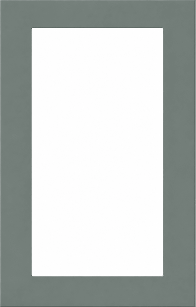 Boca Thermofoil Shaker Mullion Custom Cabinet Doors - 1 lite/frame only Cabinet Door Cabinet Doors 'N' More Sage Green Smooth Satin RTF