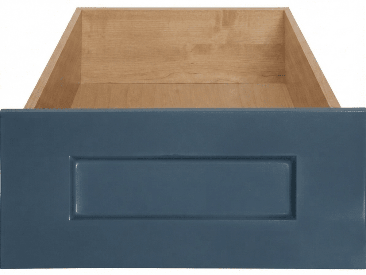 Naples Thermofoil Shaker Custom Cabinet Drawer Fronts Drawer Front Cabinet Doors 'N' More Denim Blue Smooth Satin RTF
