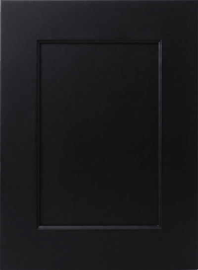 Naples Thermofoil Shaker Custom Cabinet Doors Cabinet Door Cabinet Doors 'N' More Pitch Black Smooth Satin RTF