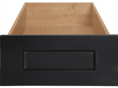 Naples Thermofoil Shaker Custom Cabinet Drawer Fronts Drawer Front Cabinet Doors 'N' More Pitch Black Smooth Satin RTF
