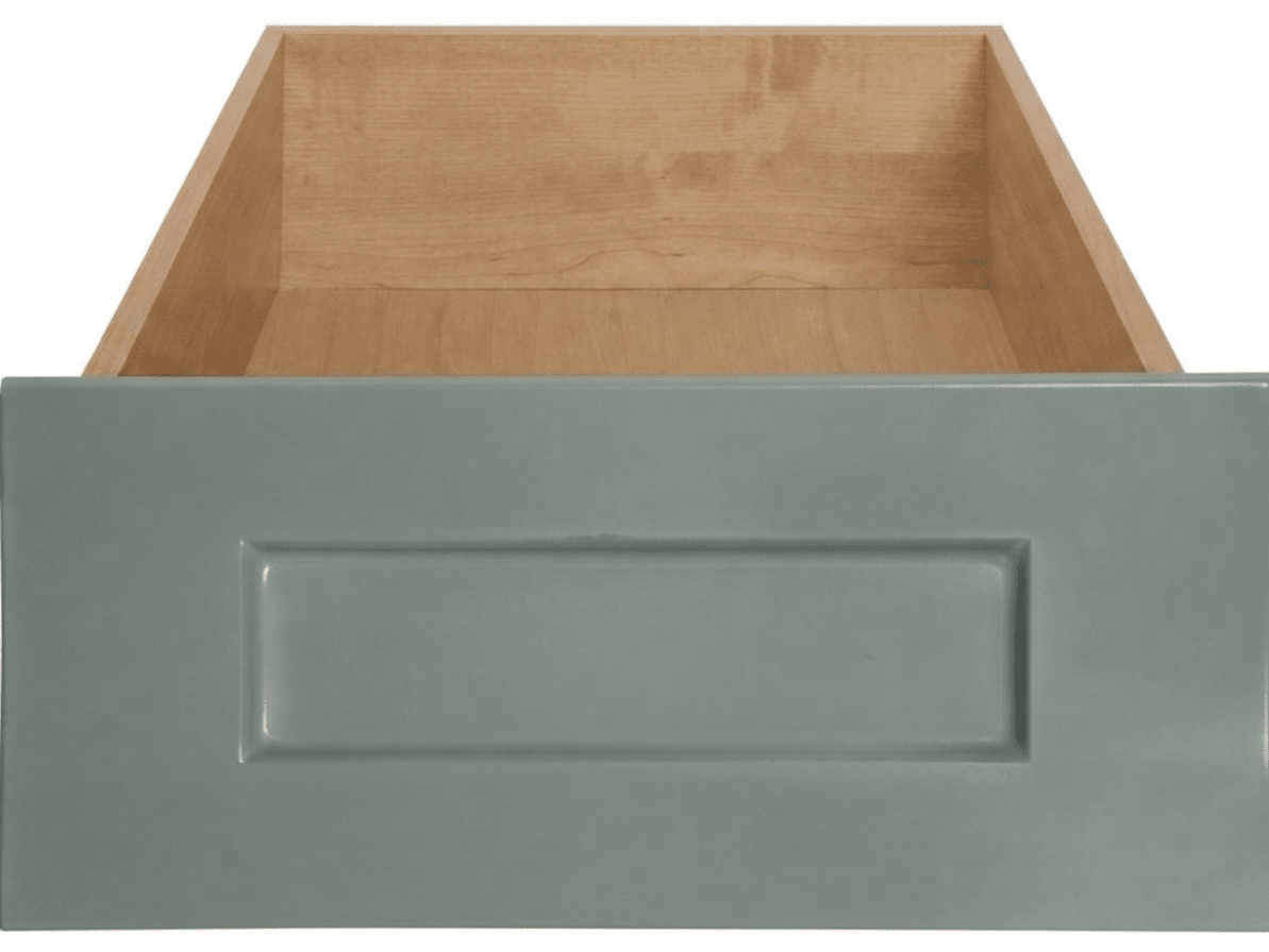 Naples Thermofoil Shaker Custom Cabinet Drawer Fronts Drawer Front Cabinet Doors 'N' More Sage Green Smooth Satin RTF