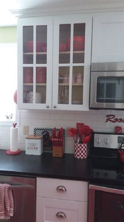 Naples Thermofoil Shaker Mullion Custom Cabinet Doors - 4 lite Cabinet Door Cabinet Doors 'N' More