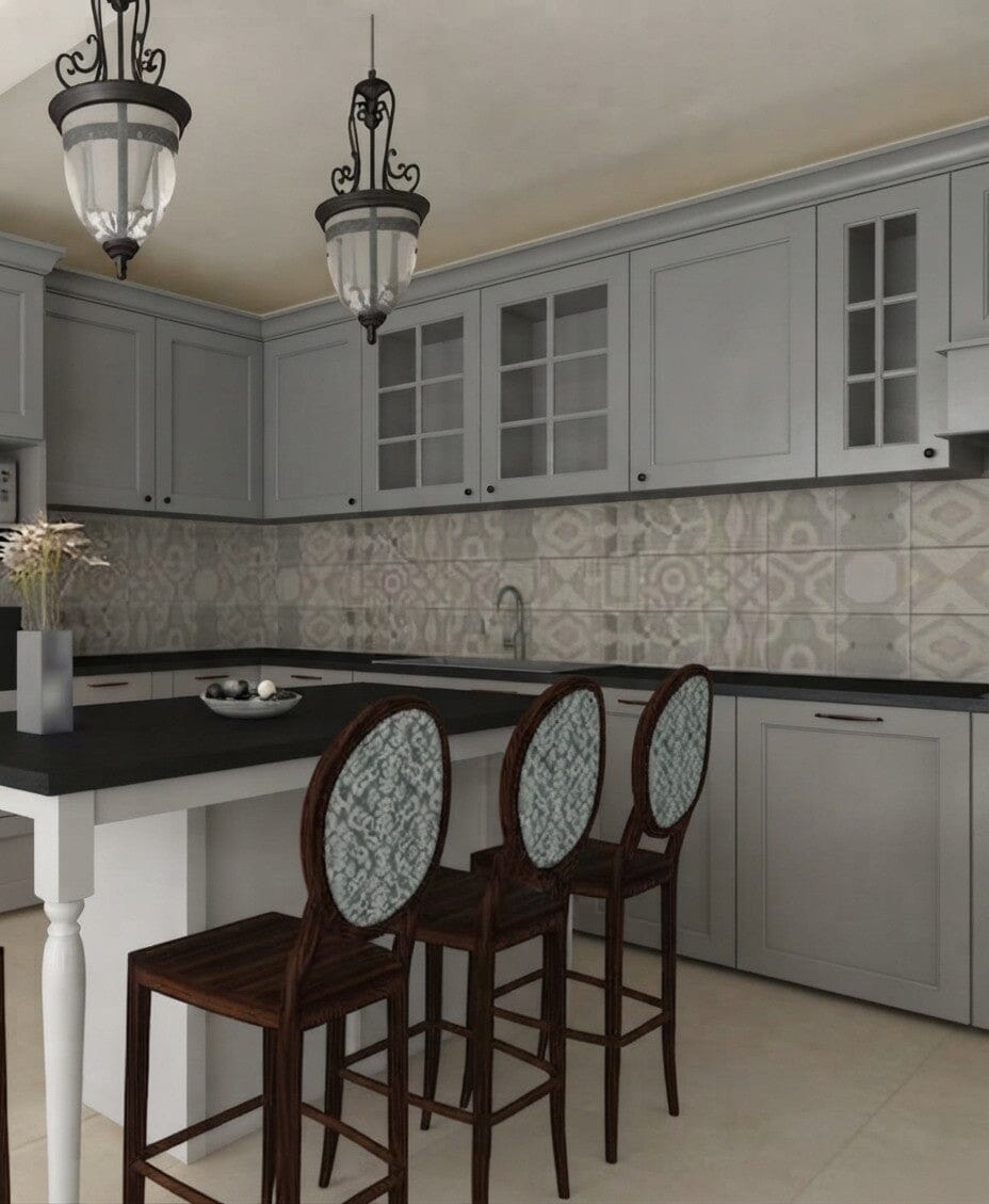 Naples Thermofoil Shaker Mullion Custom Cabinet Doors - 6 lite Cabinet Door Cabinet Doors 'N' More