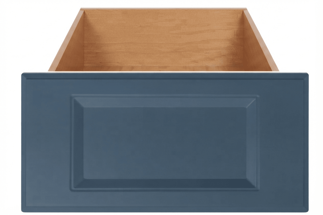Sarasota Thermofoil Recess Panel Custom Cabinet Drawer Fronts Drawer Front Cabinet Doors 'N' More Denim Blue Smooth Satin RTF
