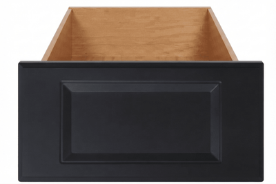 Sarasota Thermofoil Recess Panel Custom Cabinet Drawer Fronts Drawer Front Cabinet Doors 'N' More Pitch Black Smooth Satin RTF