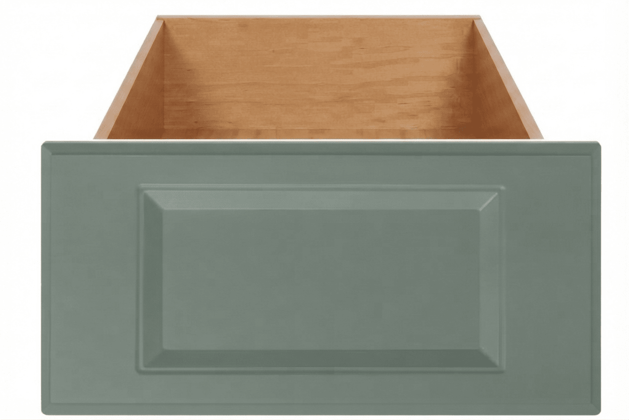 Sarasota Thermofoil Recess Panel Custom Cabinet Drawer Fronts Drawer Front Cabinet Doors 'N' More Sage Green Smooth Satin RTF