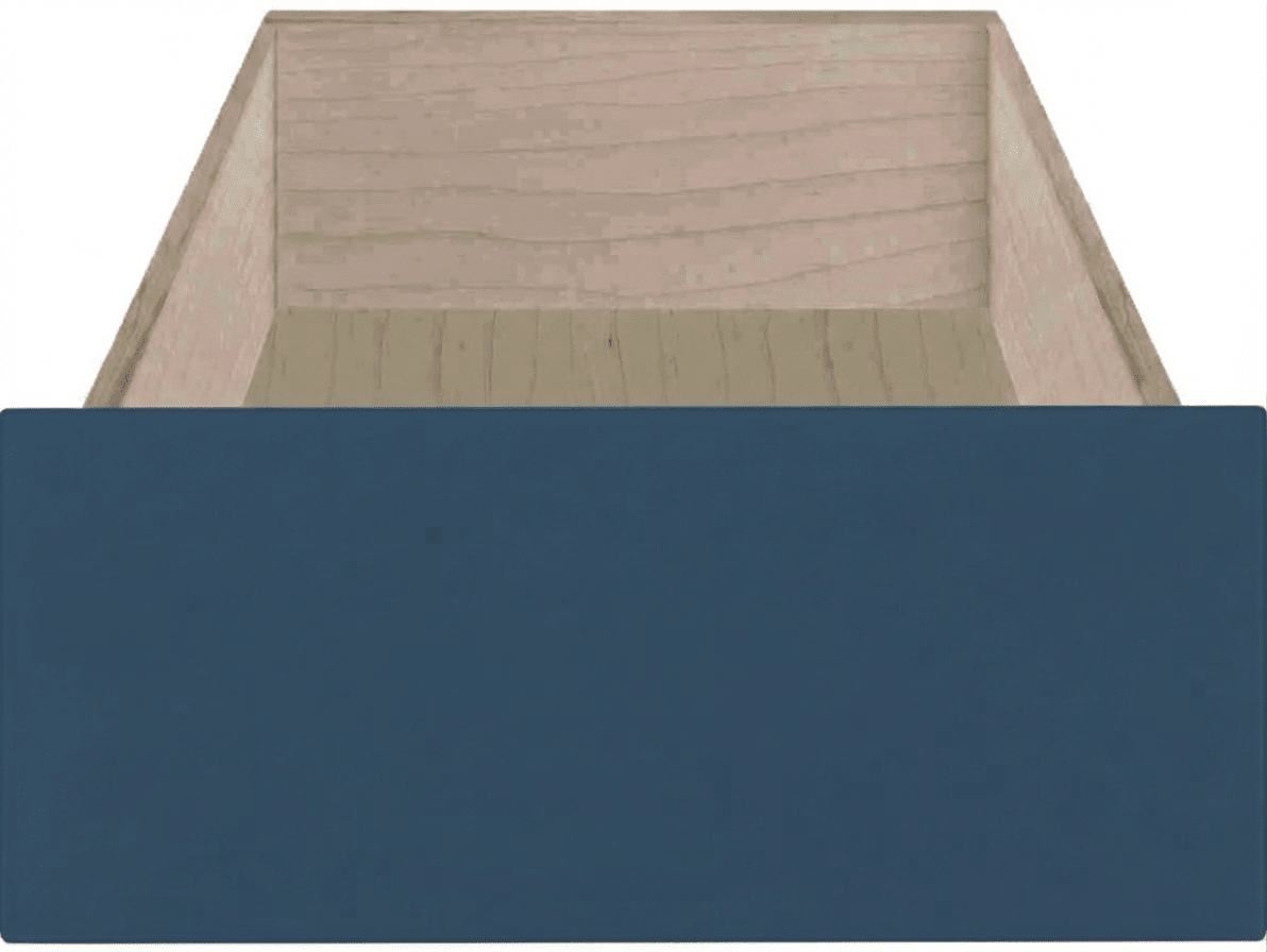 Venice Thermofoil Shaker Slab Custom Cabinet Drawer Fronts Drawer Front Cabinet Doors 'N' More Denim Blue Smooth Satin RTF