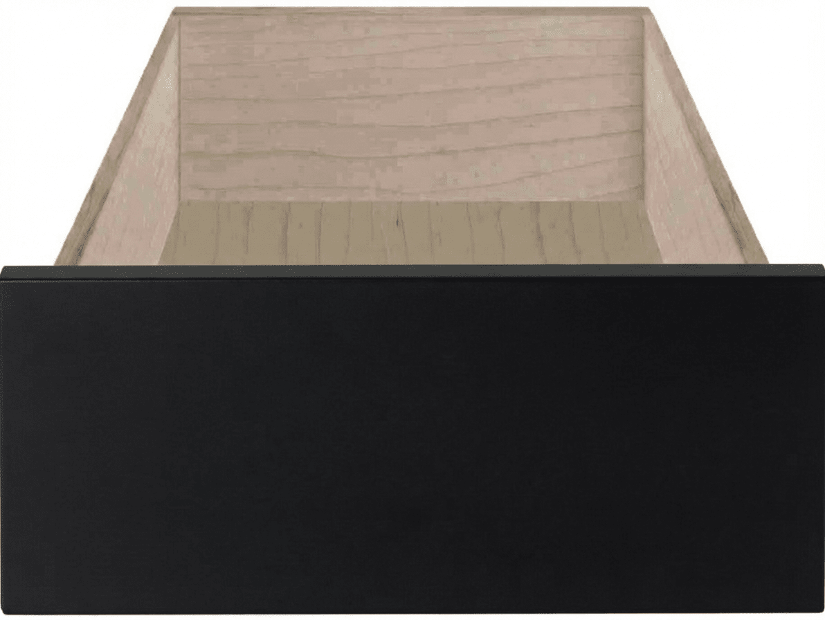 Venice Thermofoil Shaker Slab Custom Cabinet Drawer Fronts Drawer Front Cabinet Doors 'N' More Pitch Black Smooth Satin RTF