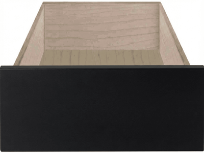 Venice Thermofoil Shaker Slab Custom Cabinet Drawer Fronts Drawer Front Cabinet Doors 'N' More Pitch Black Smooth Satin RTF