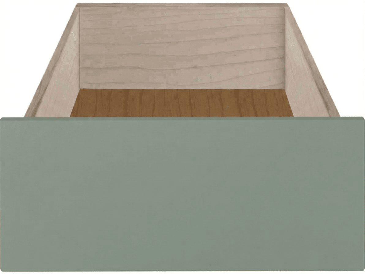 Venice Thermofoil Shaker Slab Custom Cabinet Drawer Fronts Drawer Front Cabinet Doors 'N' More Sage Green Smooth Satin RTF