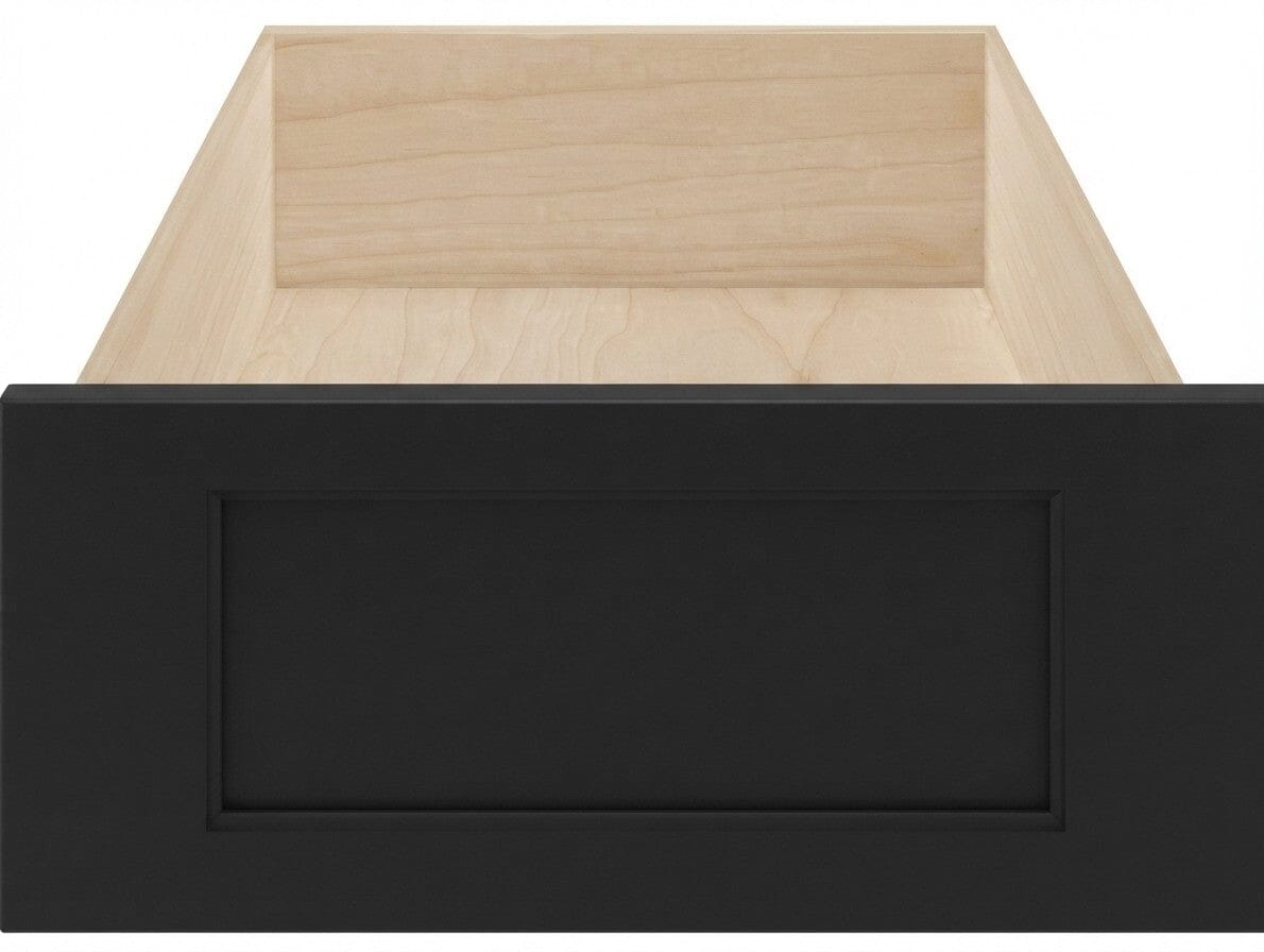Wilmington Recess Panel Custom Cabinet Drawer Fronts Drawer Front Cabinet Doors 'N' More Ebony Black Paint