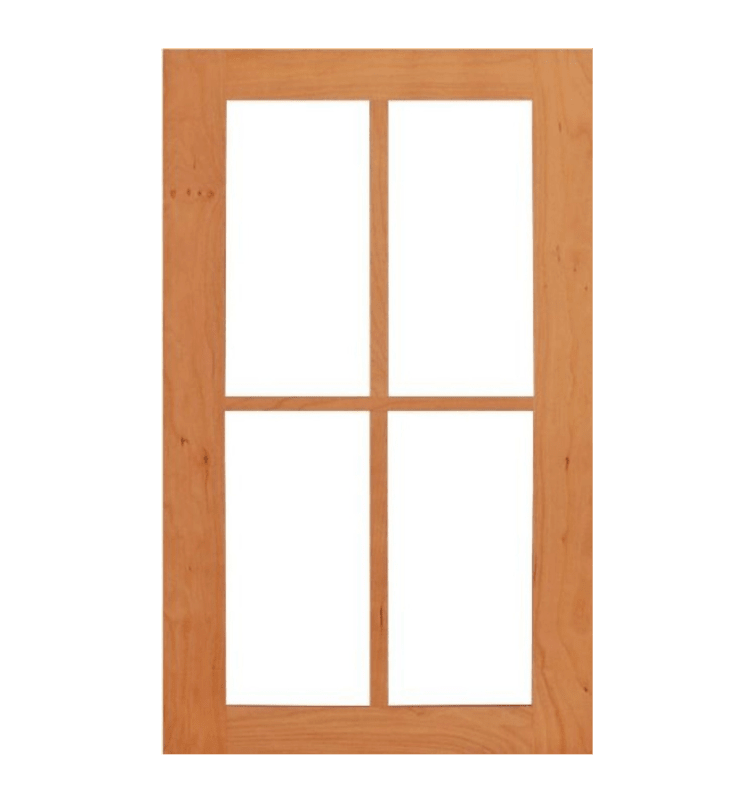 Wilmington Shaker Mullion Custom Cabinet Doors - 4 lite Cabinet Door Cabinet Doors 'N' More Cherry