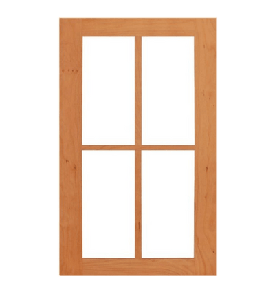 Wilmington Shaker Mullion Custom Cabinet Doors - 4 lite Cabinet Door Cabinet Doors 'N' More Cherry