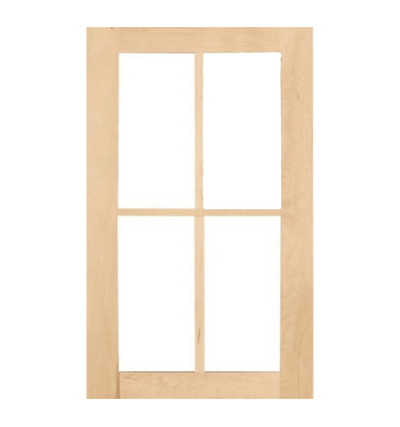 Wilmington Shaker Mullion Custom Cabinet Doors - 4 lite Cabinet Door Cabinet Doors 'N' More Paint Grade Hard Maple