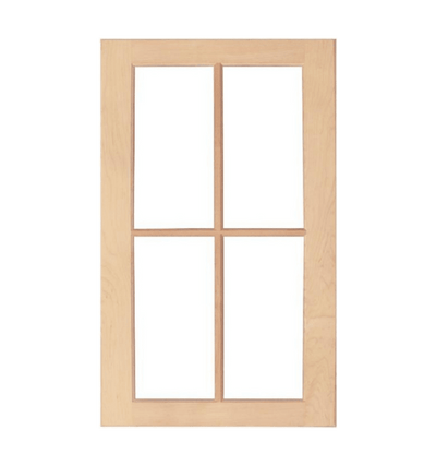 Wilmington Shaker Mullion Custom Cabinet Doors - 4 lite Cabinet Door Cabinet Doors 'N' More Hard Maple