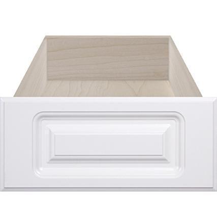 White Textured Matte Naples Thermofoil Raised Square Custom Drawer Fronts