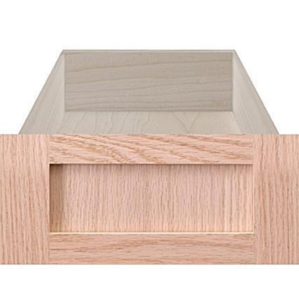 Shaker red oak drawer front