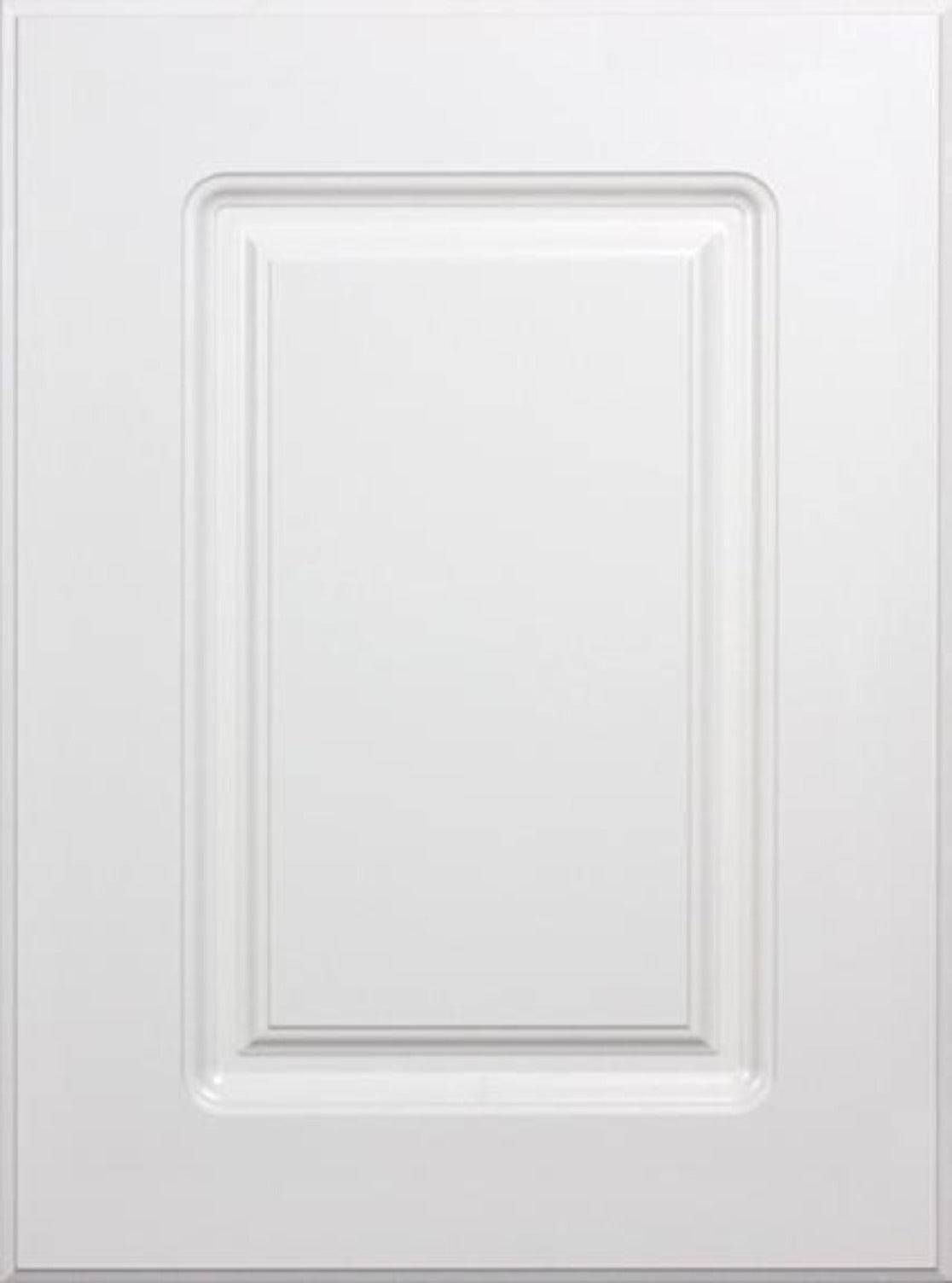 White Smooth Satin Naples Thermofoil Raised Square Custom Cabinet Doors