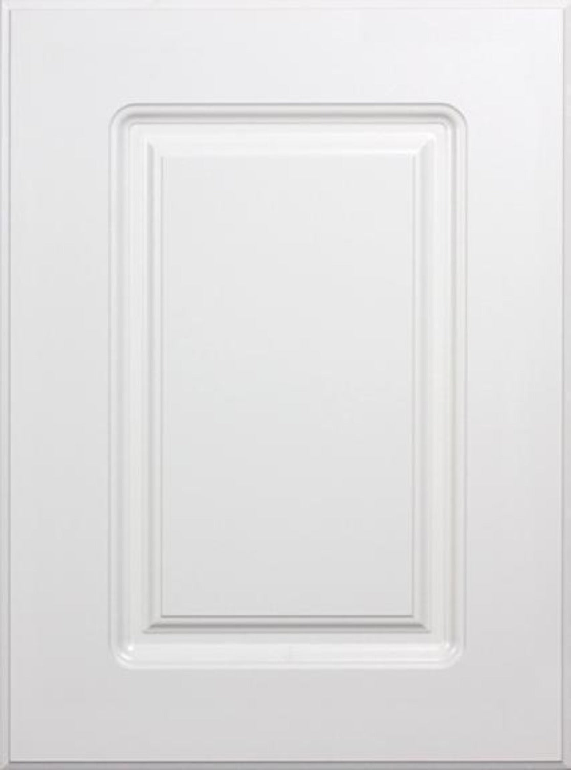 Raised panel white smooth satin door