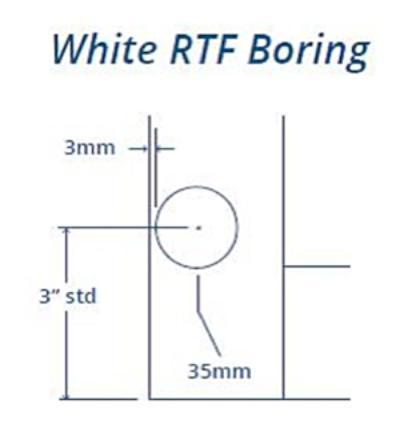 Naples White RTF Mullion Custom Cabinet Door - 6 lite - Cabinet Doors 'N' More