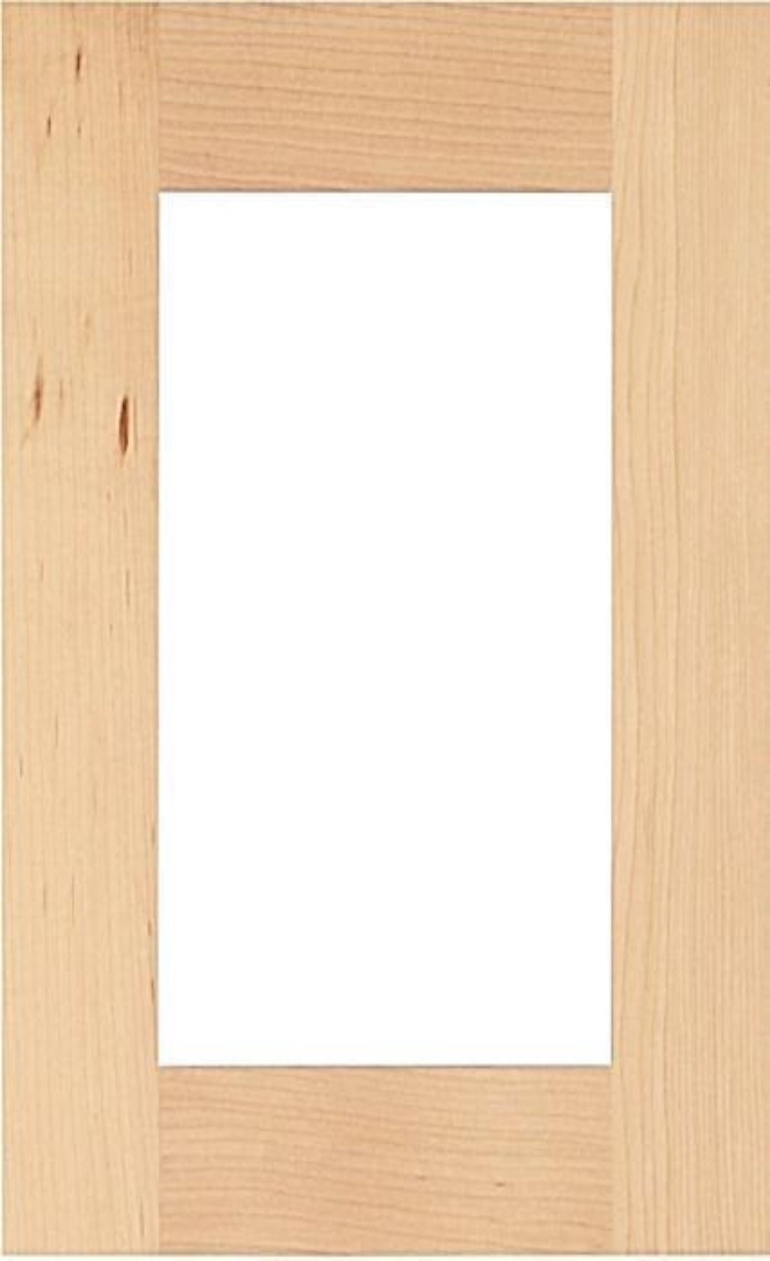 Hard Maple Wilmington Shaker Mullion Custom Cabinet Doors - 1 Lite/Frame Only