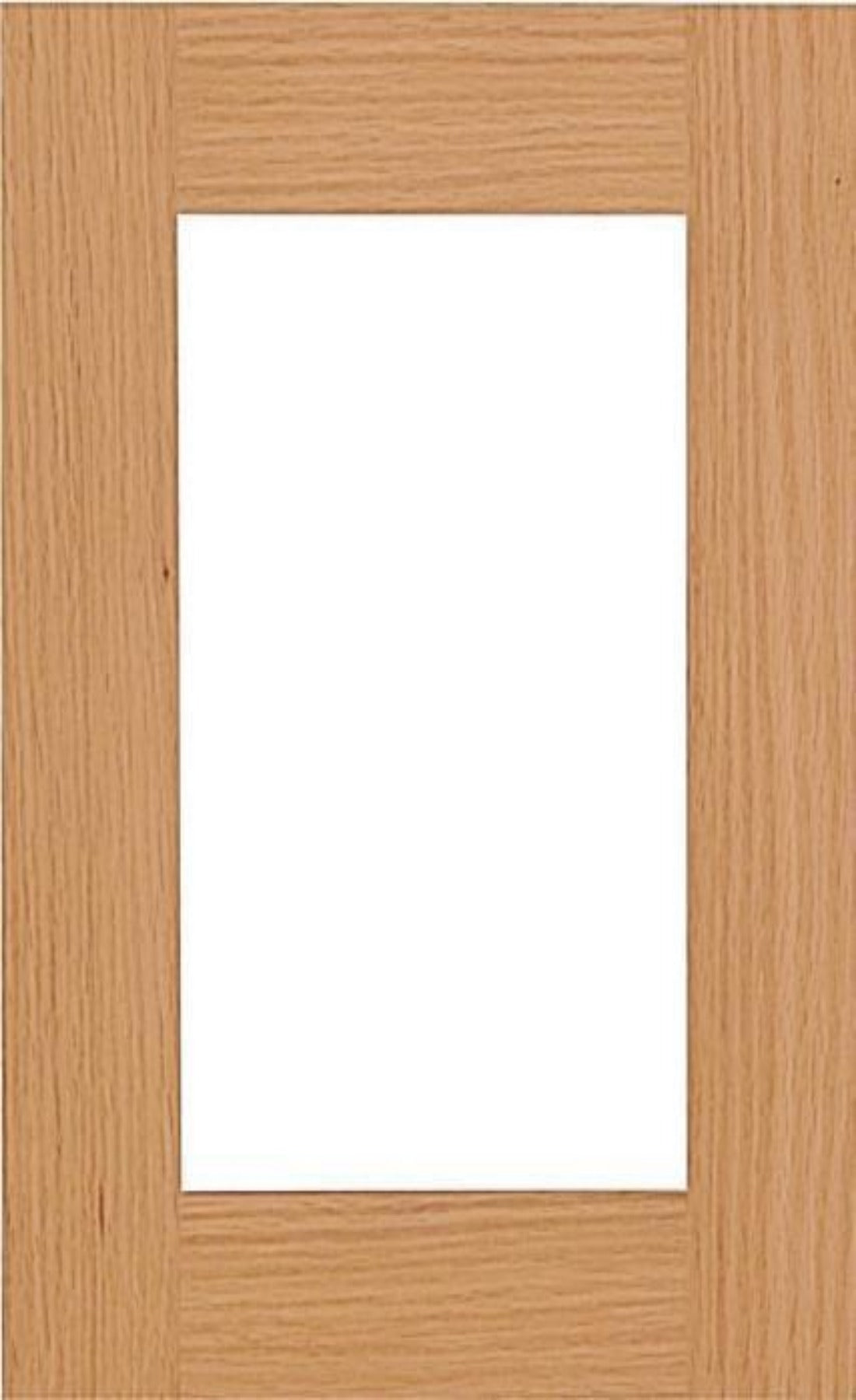 Red Oak Wilmington Shaker Mullion Custom Cabinet Doors - 1 Lite/Frame Only