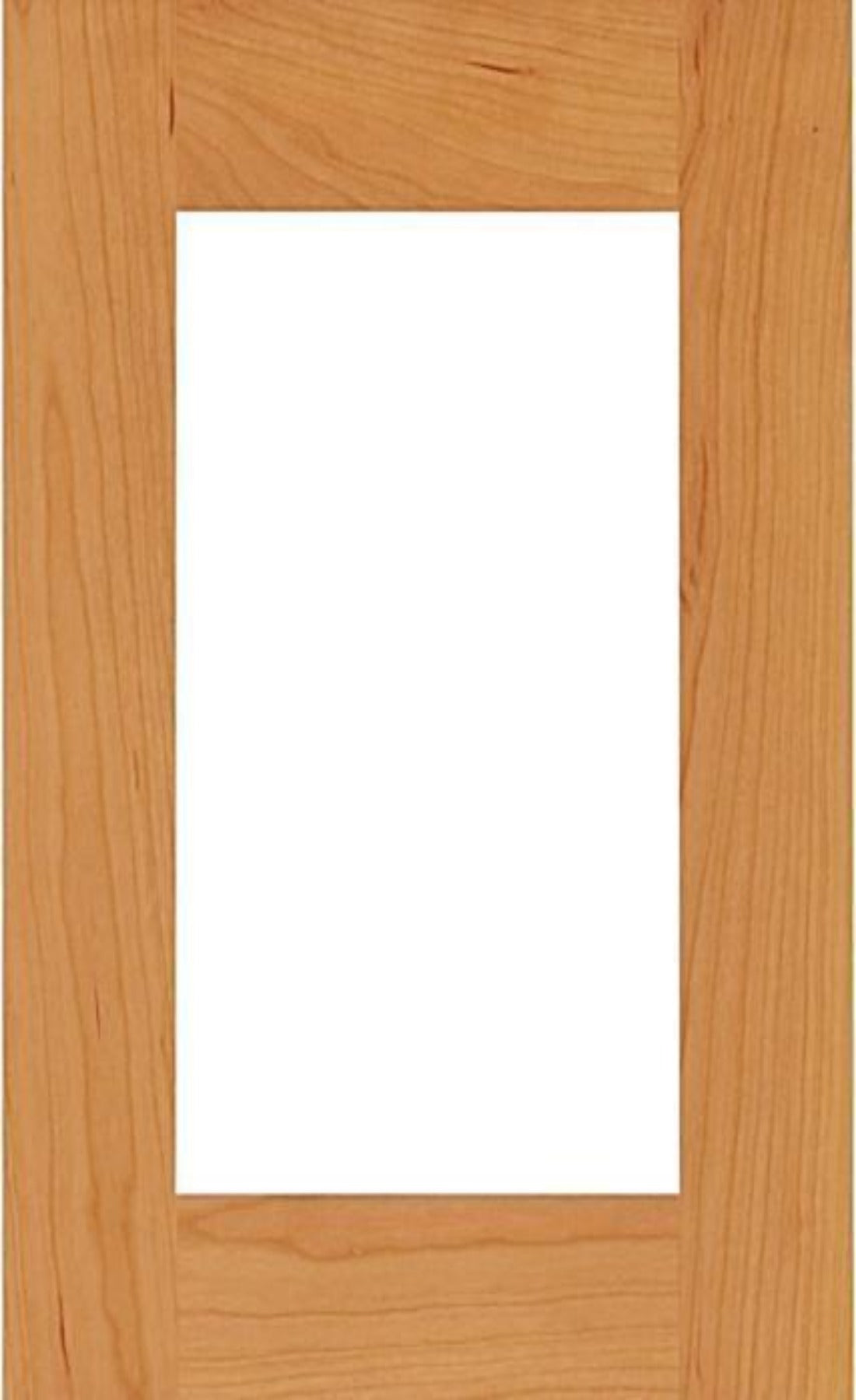 Cherry Wilmington Shaker Mullion Custom Cabinet Doors - 1 Lite/Frame Only