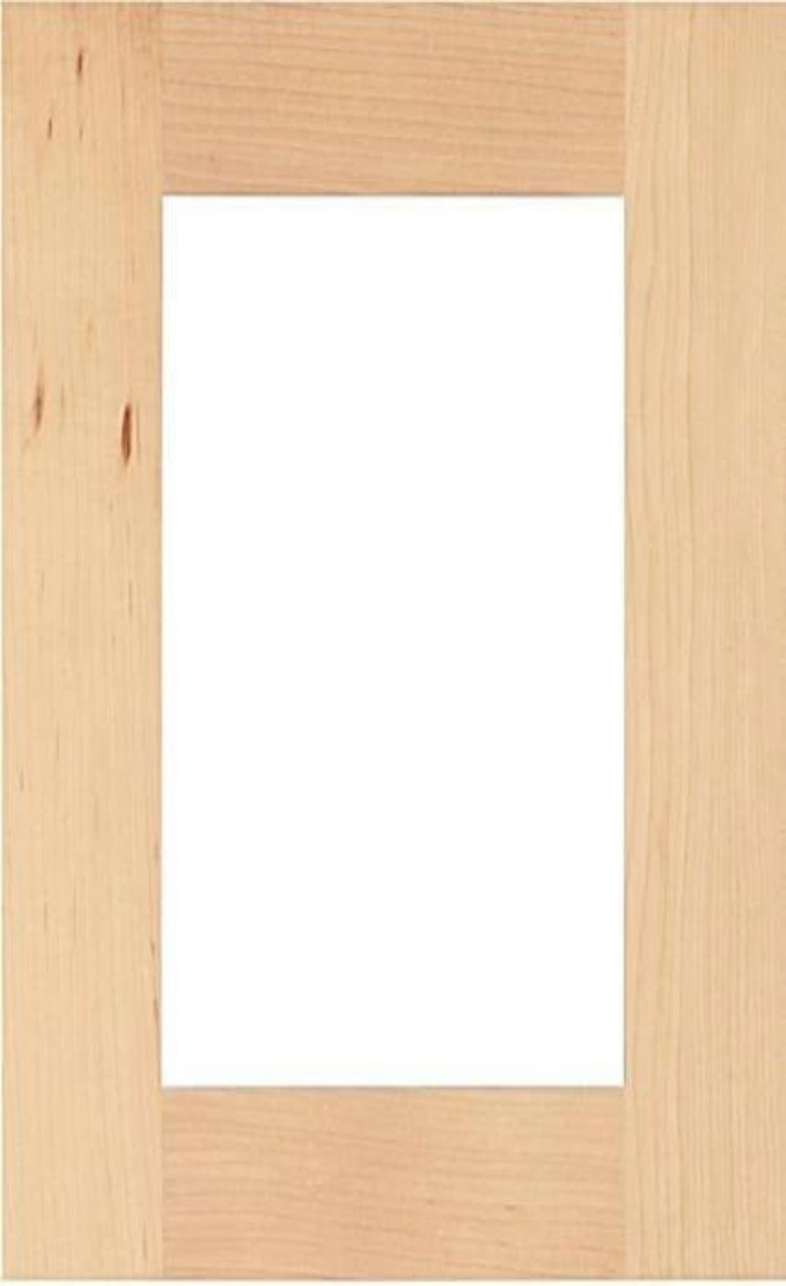 Paint Grade Hard Maple Wilmington Shaker Mullion Custom Cabinet Doors - 1 Lite/Frame Only