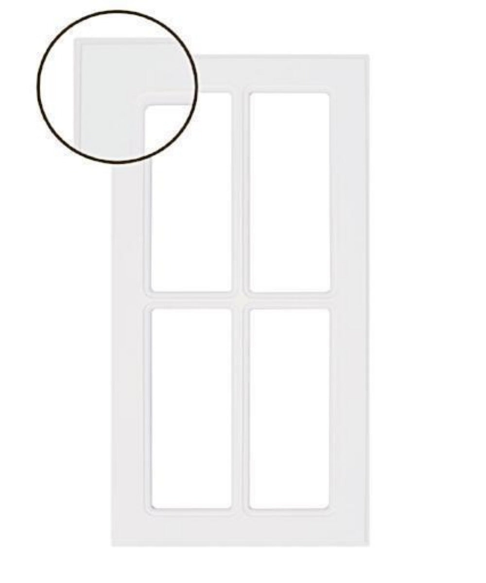 Square Mullion Cabinet Door with Clear Glass - Homecrest