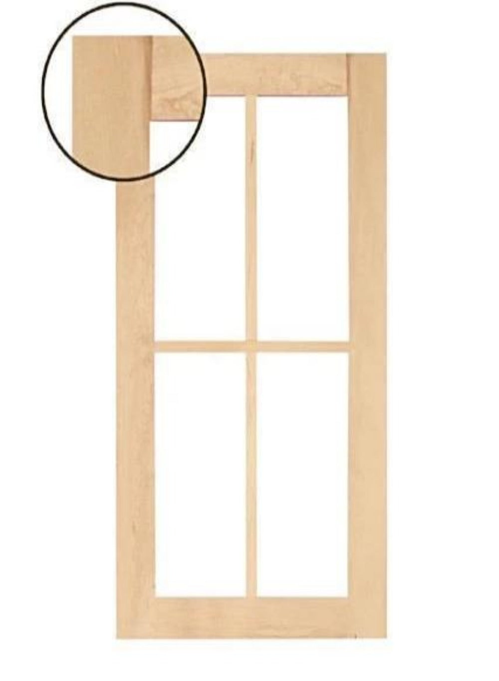 Wilmington Shaker Mullion Custom Cabinet Doors - 4 lite - Cabinet Doors 'N' More