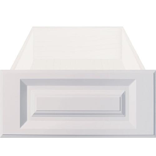 Raised panel white textured matte drawer front