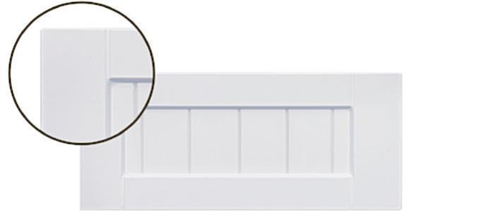 Marathon White RTF Beaded Shaker Custom Cabinet Drawer Front - Cabinet Doors 'N' More