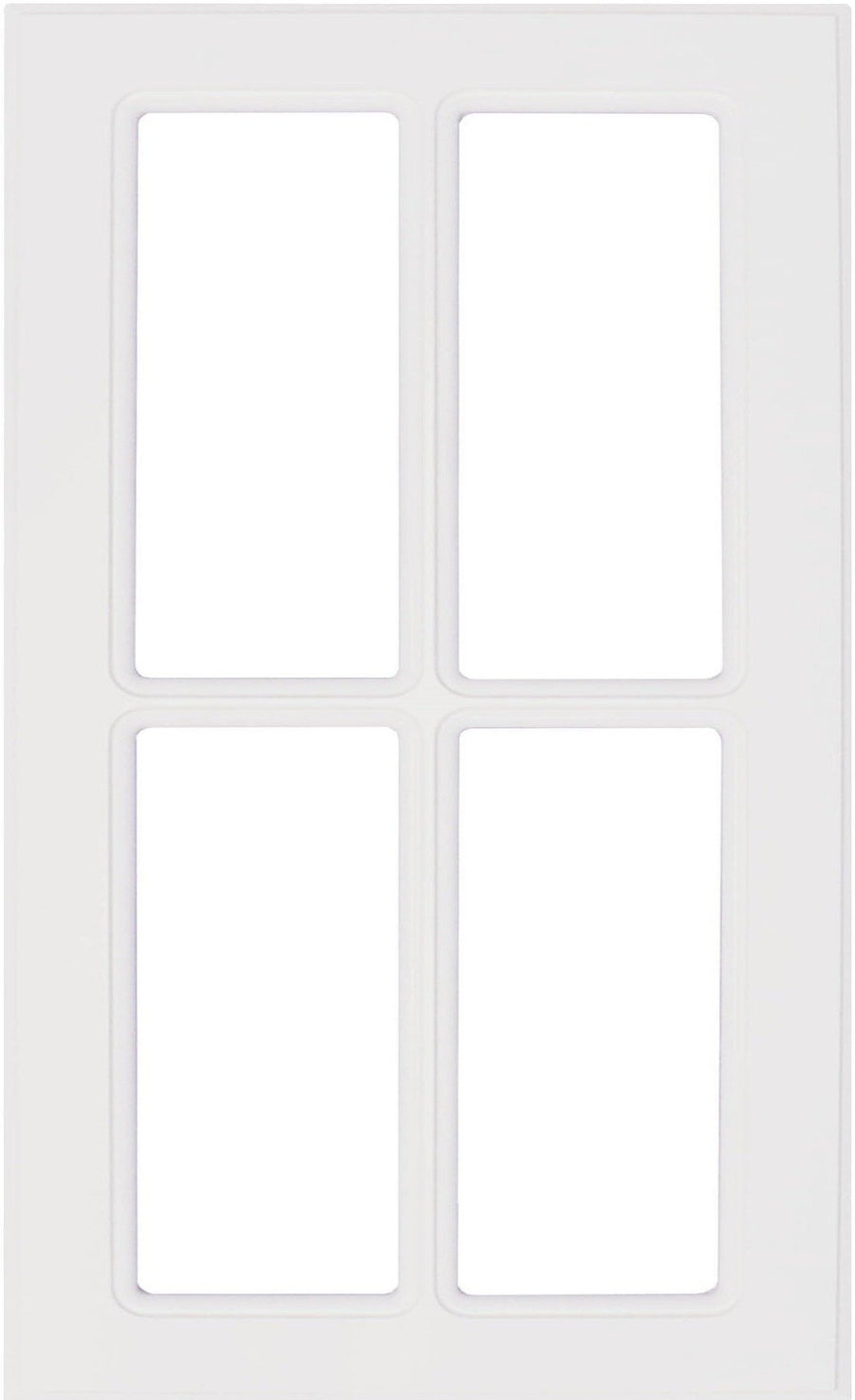 Naples Thermofoil Mullion Custom Cabinet Doors - 4 lite Cabinet Door Cabinet Doors 'N' More White RTF 