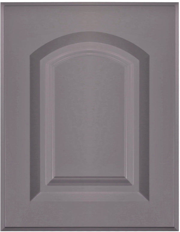 Smoke Grey Textured Matte Daytona Thermofoil Arched Custom Cabinet Doors