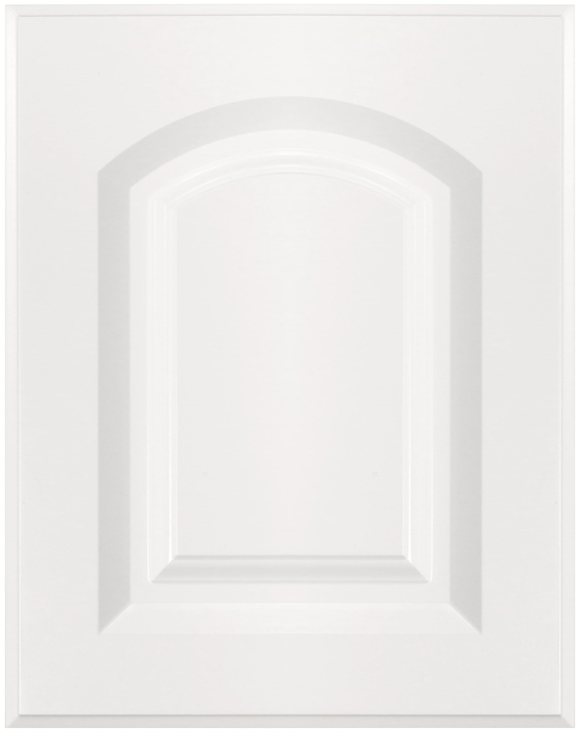 White Smooth Satin Daytona Thermofoil Arched Custom Cabinet Doors