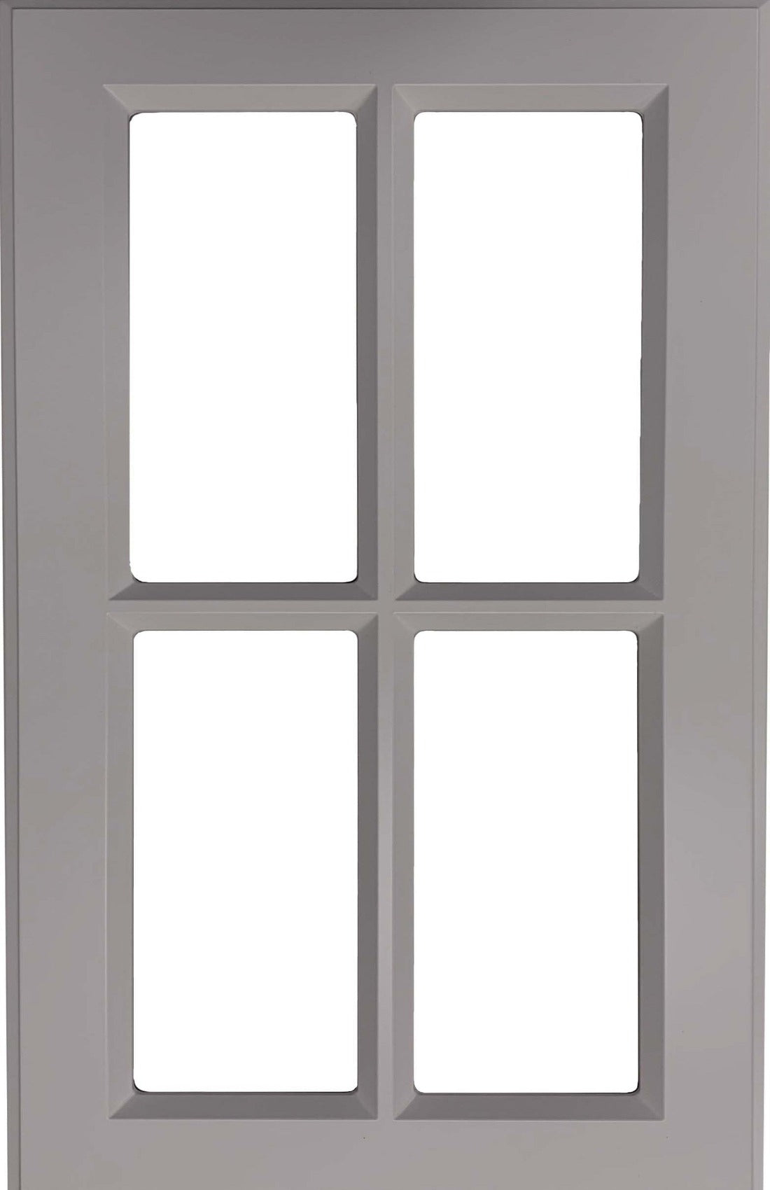 Smoke Grey Textured Matte Daytona Thermofoil Mullion Custom Cabinet Doors - 4 Lite